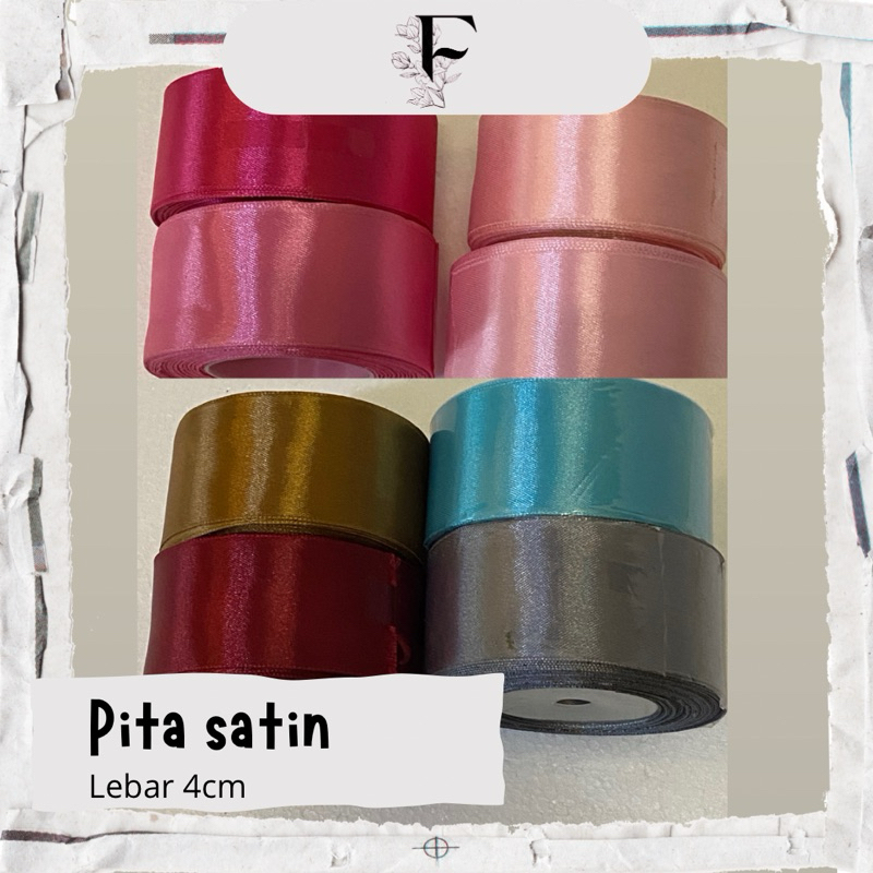 

pita satin 4cm || pita satin 2m || pita satin besar || pita satin || pita kado