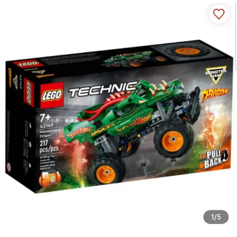 LEGO Technic Monster Jam Dragon 42149