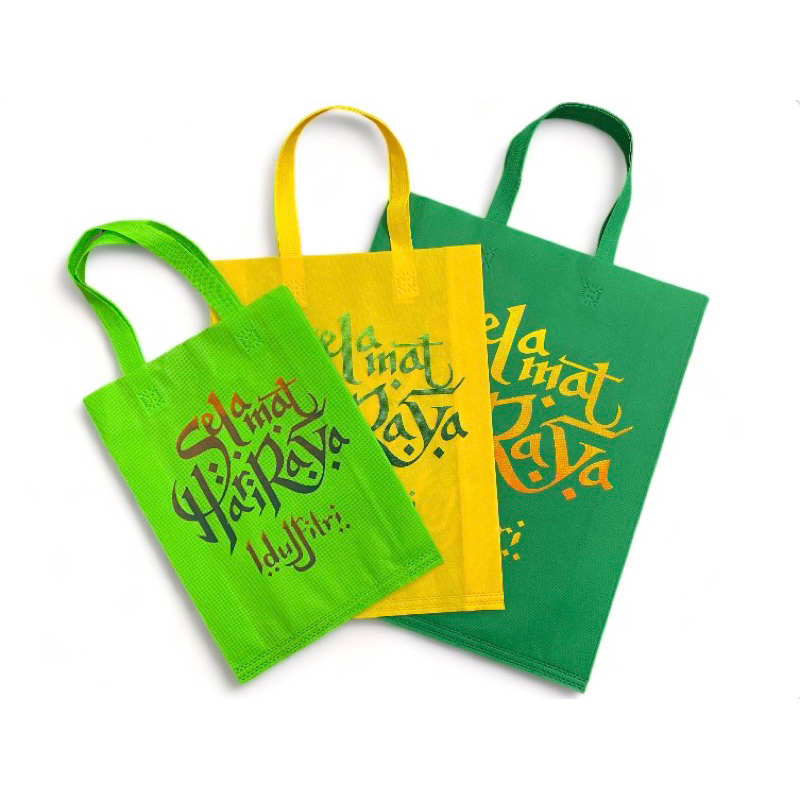 

Tas Spunbond / Goodie Bag HLS ( tali lipat samping press bawah ) IDUL FITRI