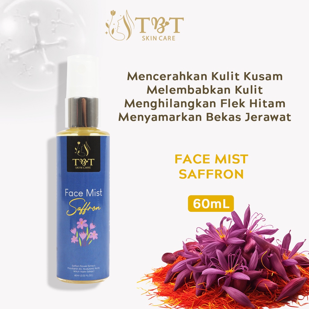 TBT SKIN CARE Face Mist Saffron - Mencerahkan Kulit Menghilangkan Flek hitam dan Bekas Jerawat