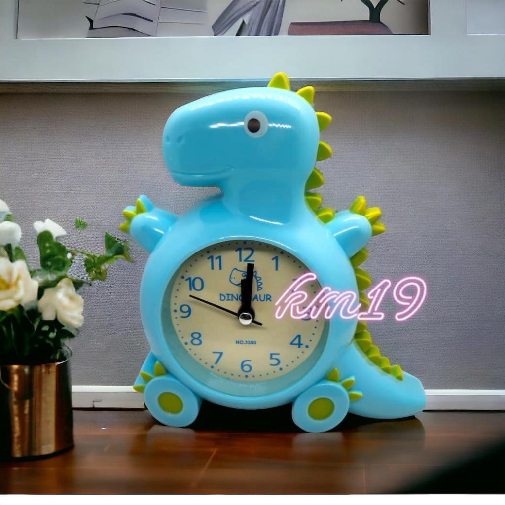 Jam Beker Alarm Anak 3380 - Jam Weker Meja Karakter Dinosaurus 3380