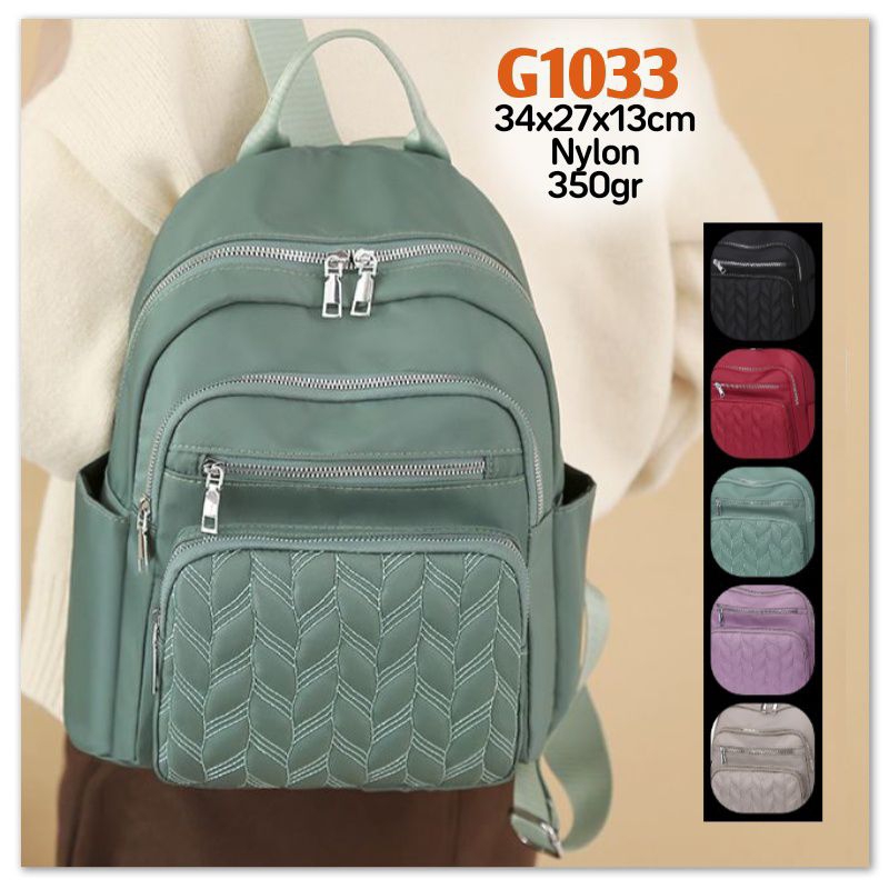 Gij. 1kg3 Fashion Backpack Tas Ransel Wanita Import G1033 STITCHING BACKPACK Tas Promo Terbaru COD C