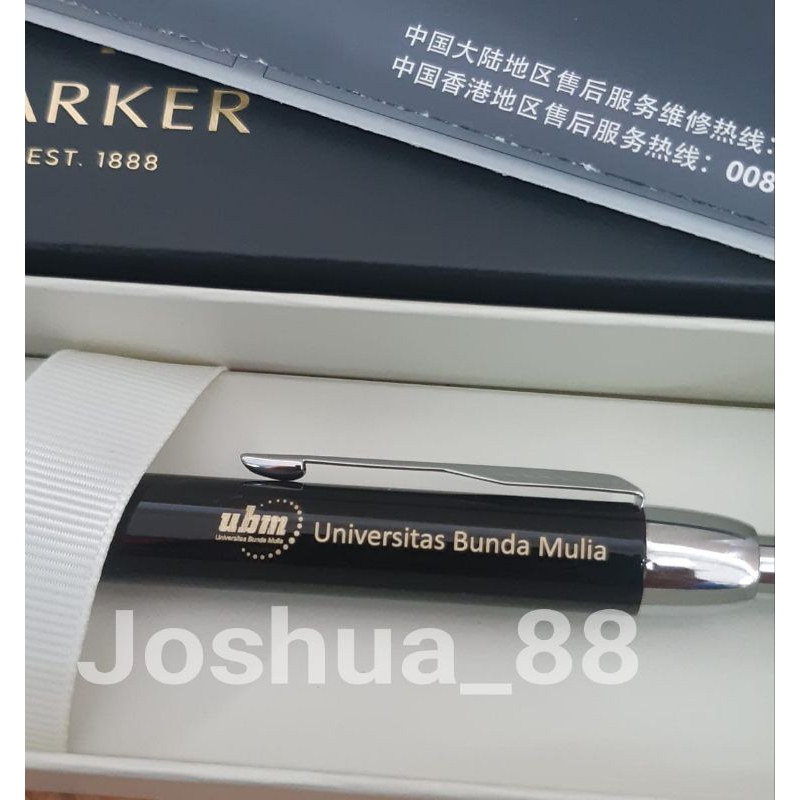 

Pulpen Parker IM Original Custom Ukir Logo UBM Universitas Bisa Pesan Gambar Logo Sendiri