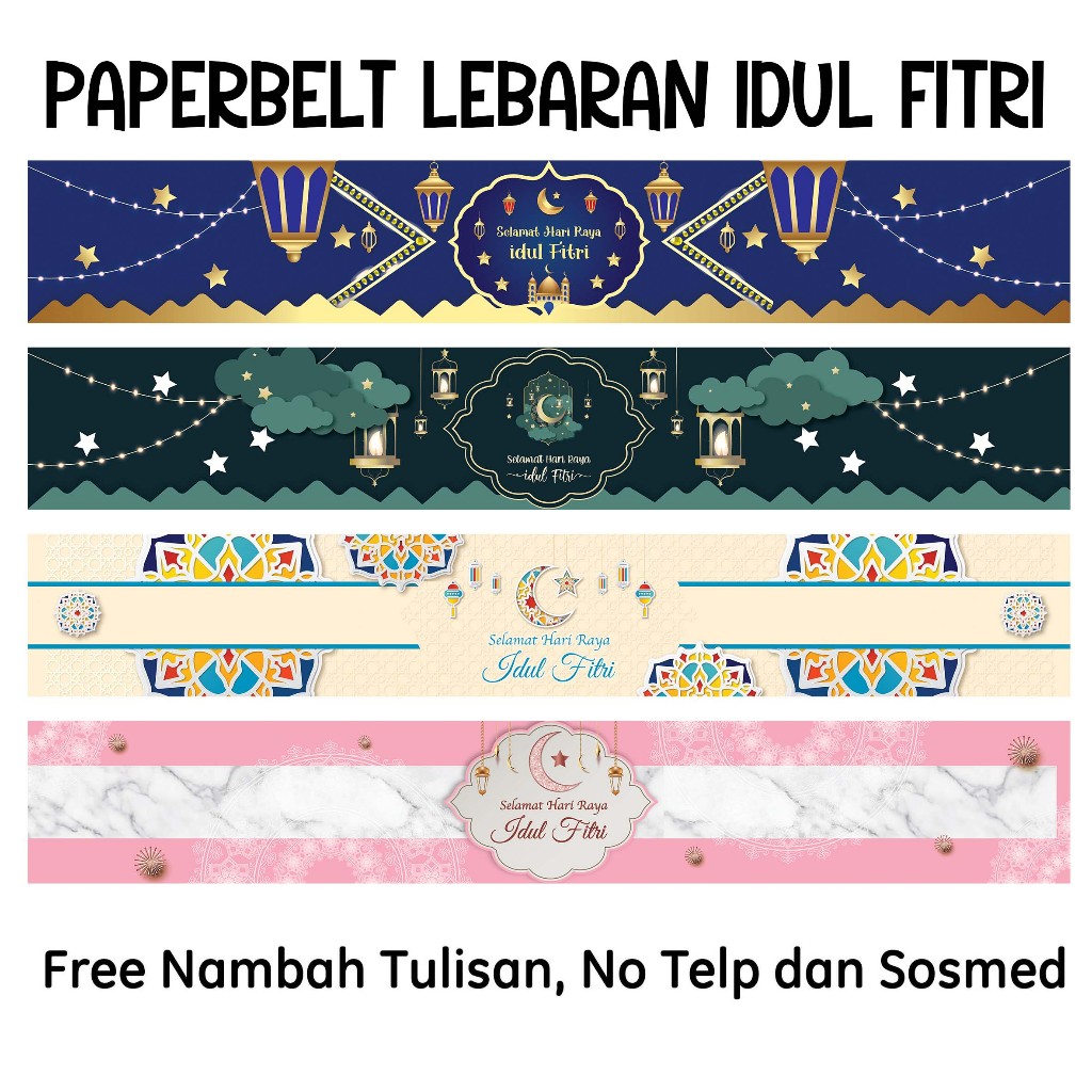 

9 pcs Paperbelt Lebaran Idul Fitri