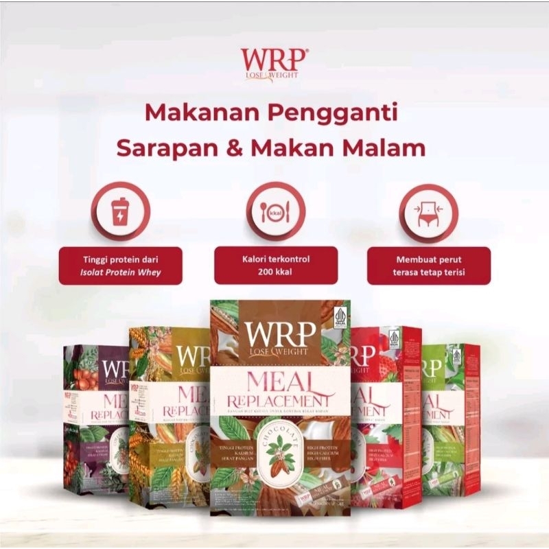 WRP Meal Replacement Lose Weight isi 6 Sachet Susu Pengganti Makan COKLAT STRAWBERRY KOPI MOCCA