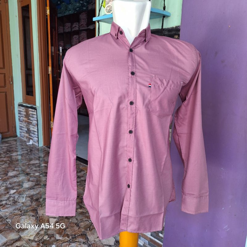 KEMEJA PRIA WARNA MAUVE KATUN TOYOBO PREMIUM