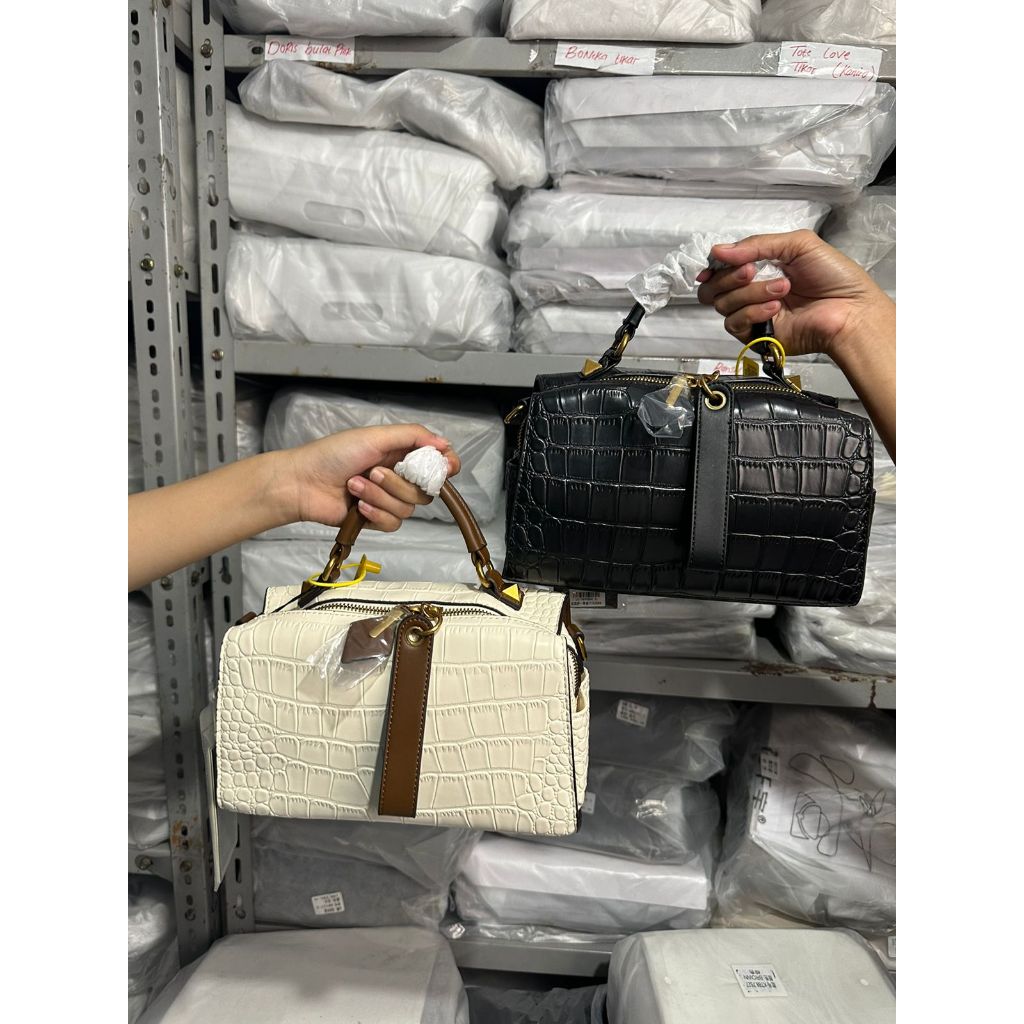 Tas premier bags  speedy croco royal