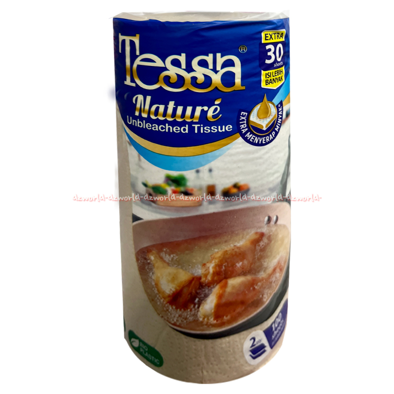 Tessa Nature Unbleached Tissue 100pcs 2ply Tissue Coklat Serap Minyak Makanan Tesa