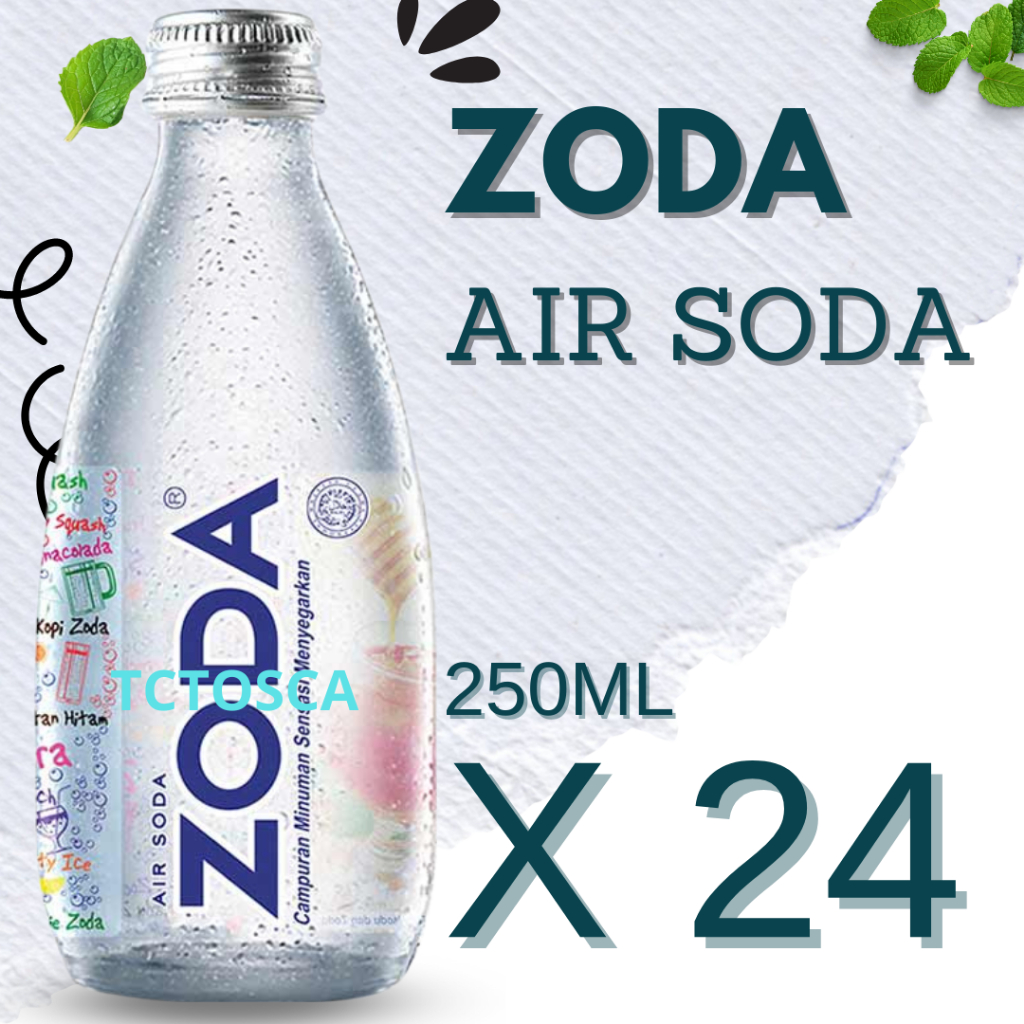 

Air Soda | Soda Water | ZODA Botol Beling 250ml 1 Dus isi 24 Botol