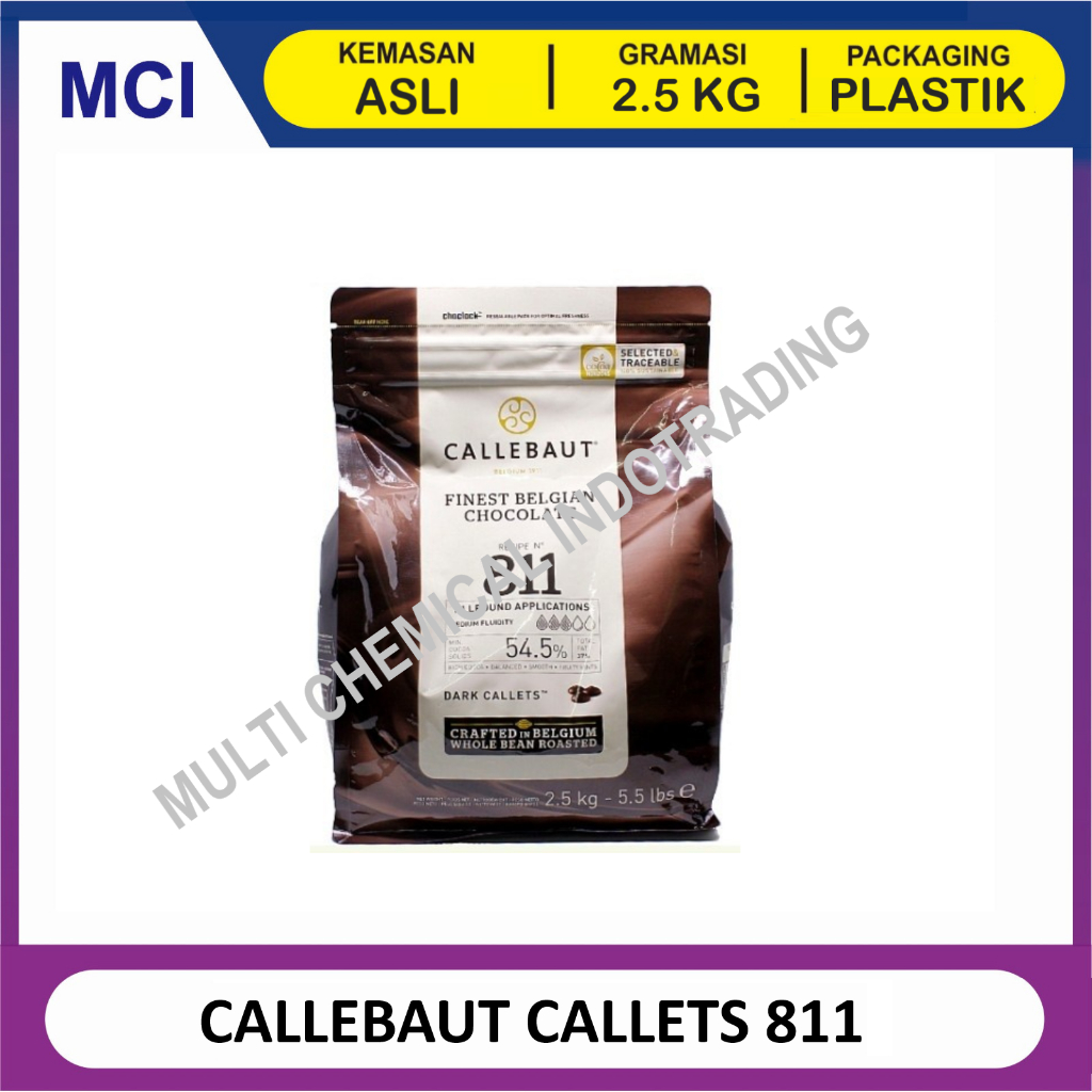 

2.5 KG CALLEBAUT DARK CHOCOLATE 811 COUVERTURE 54,5% / COKLAT COKELAT