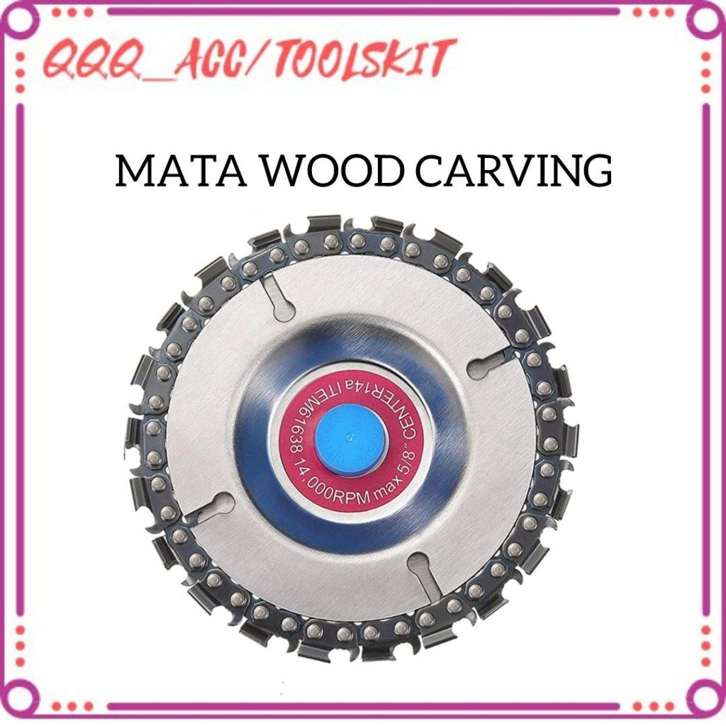 Mata Wood Carving 4 inch Mata gerinda Chainsaw Mata Gergaji Rantai Gerinda Kayu