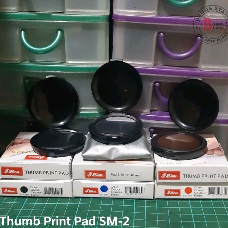 

Pus Thumb Print Pad SHINY SM 2A SM-2A SM2A Cap Jempol Sidik Jari Notaris Fingerprint pad