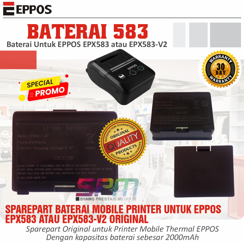 Part Baterei Baterai Printer Mobile Bluetooth