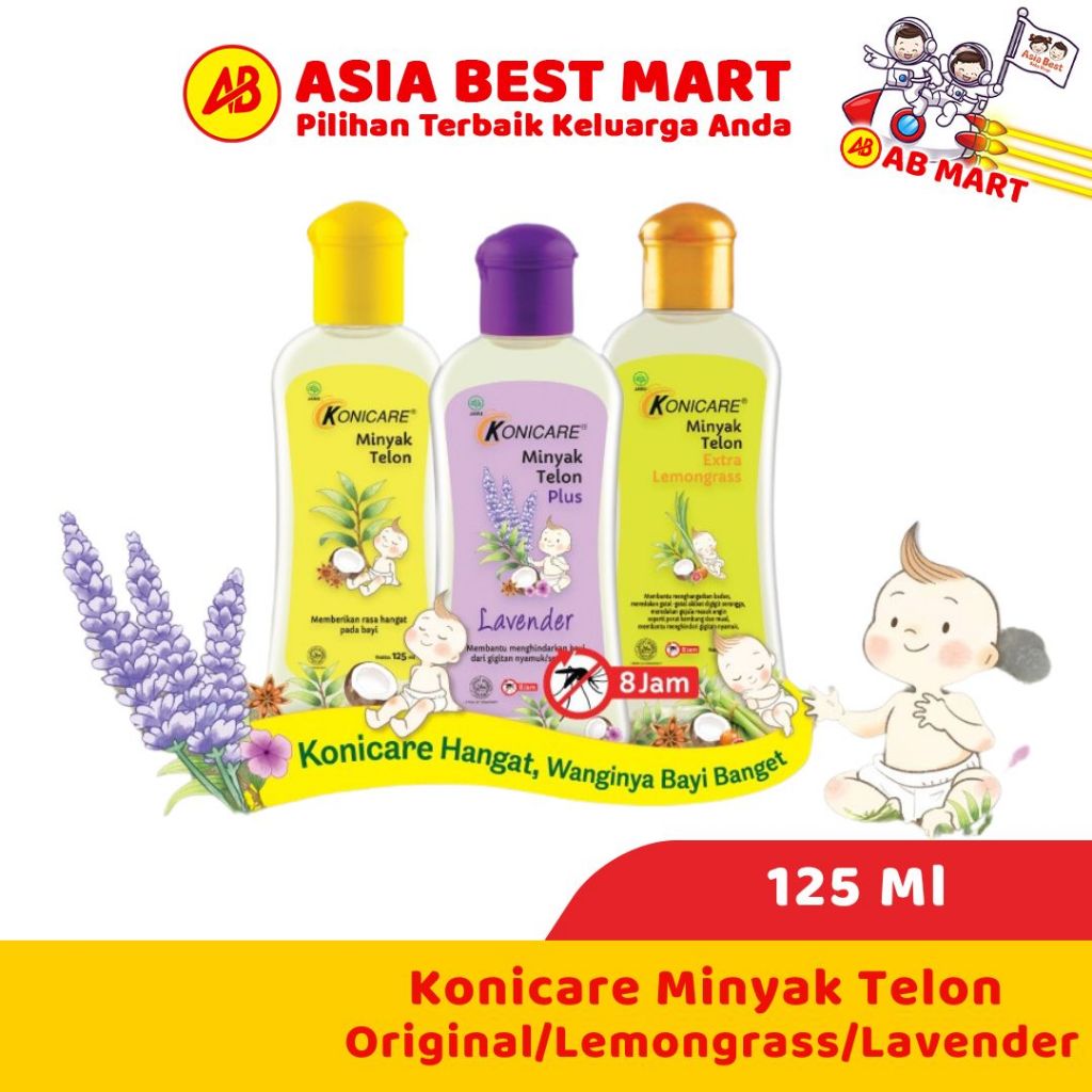 Konicare Minyak Telon Lavender Plus Extra Lemongrass 125 Ml Oil Aromatherapy Baby Oil - ASIA BEST