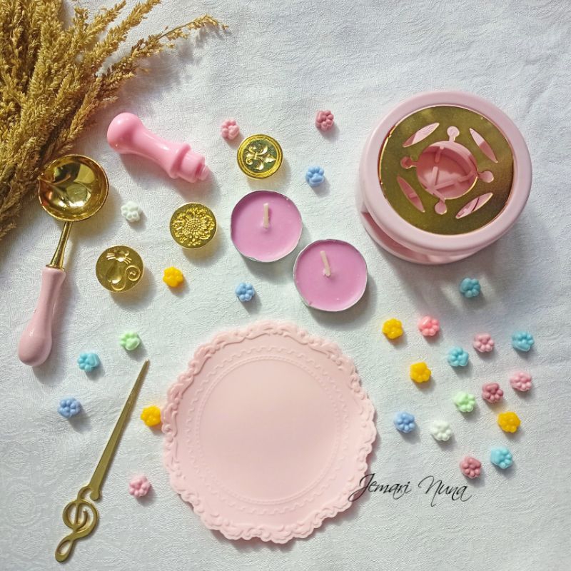

Wax Seal Set | DIY Wax Seal Beads Colorful | Paket Perlengkapan Stempel Segel Lilin Amplop Undangan