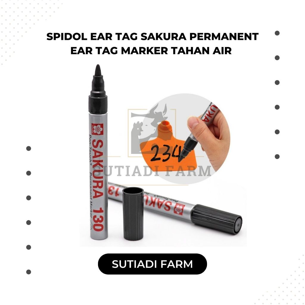 

Spidol Ear Tag Pen SAKURA Permanent Ear Tag Marker Penanda Telinga Polos Tahan Air