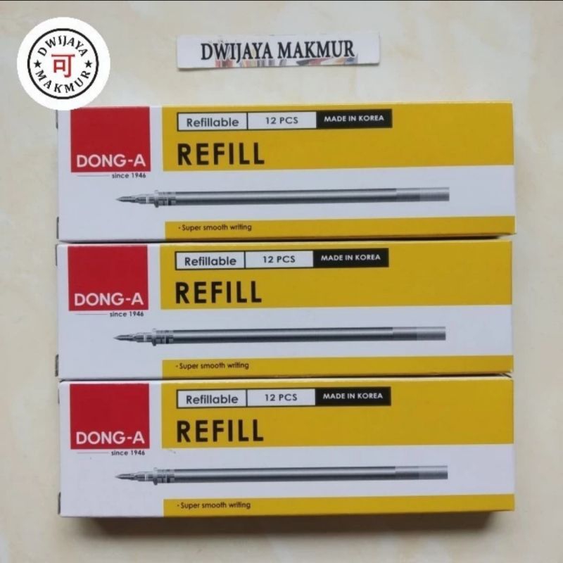 

Refill Pulpen Pen My-Gel DONG-A 12 buah Hitam / Biru / Merah / Mix warna