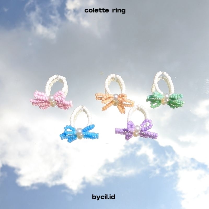 bycil.id colette ring | cincin manik | beads ring | cincin aesthetic