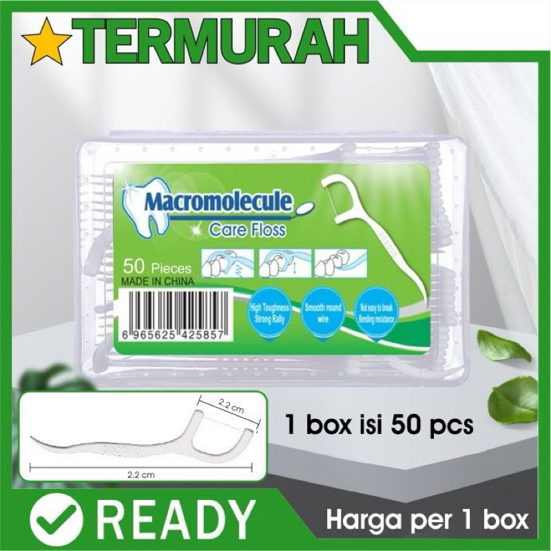 Dental Floss High Quality Benang Busur Tusuk Gigi Isi 50 Pcs Benang Busur Tusuk Gigi Macromolecul Ca