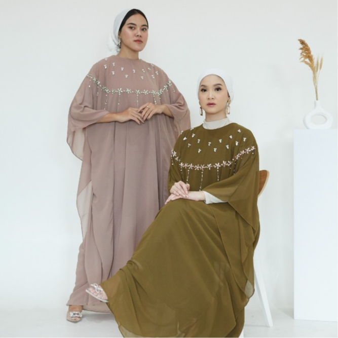 GROSIR R05 (bundle 6 pcs)  - GROSIR ARA Kaftan Gamis Kondangan - Longdress Kaftan Bahan Ceruti - Kaf