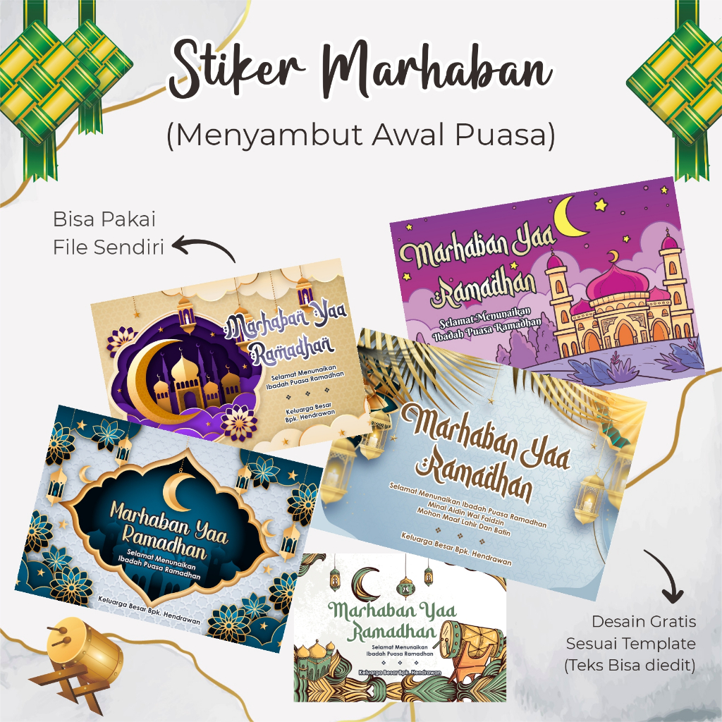 

STIKER MARHABAN/ AWAL PUASA / MEGENGAN / IFTAR / PUASA / BUKA PUASA / EID FITRI / EID MUBARAK / 1 SYAWAL 1445
