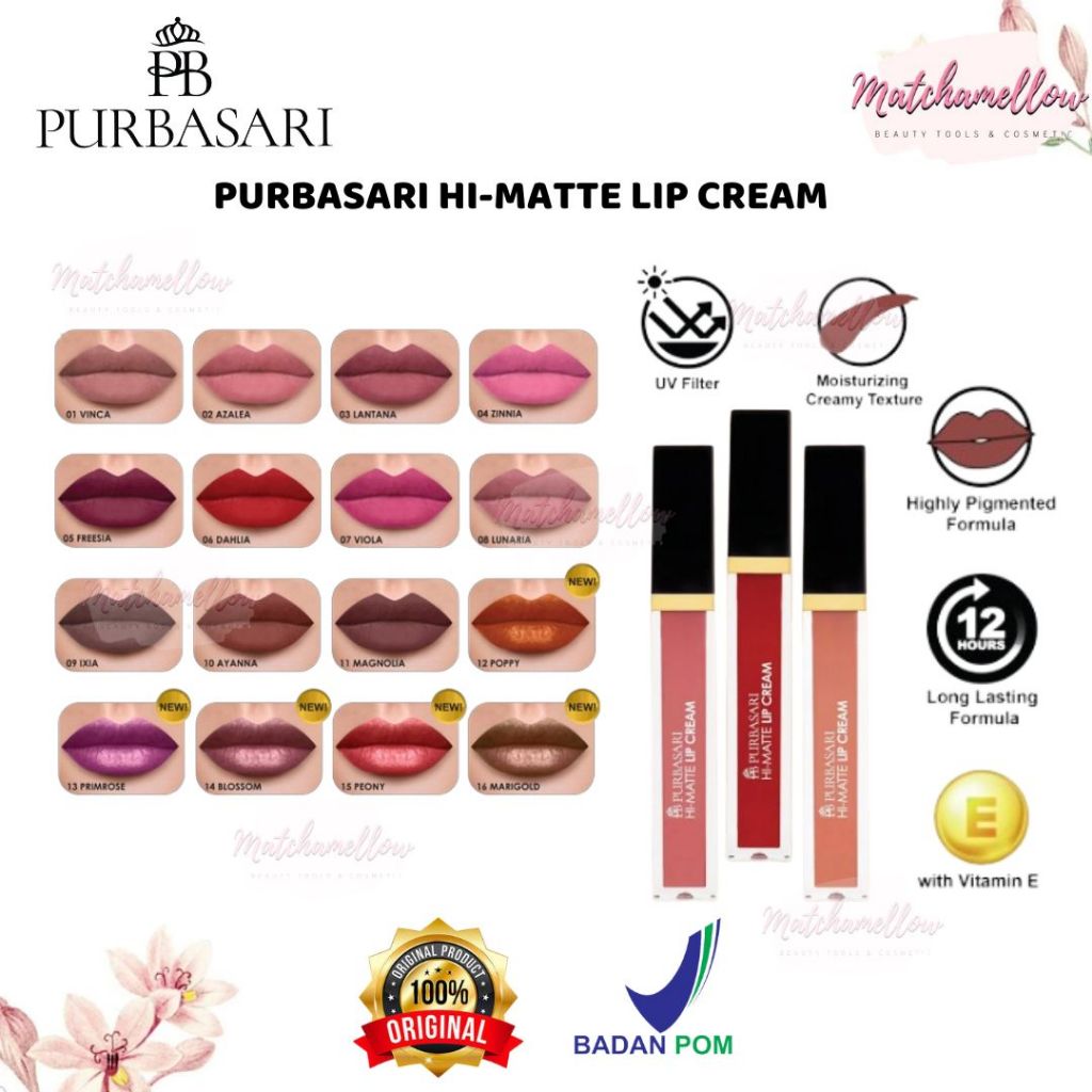 ❄️MATCHA❄️ PURBASARI HI-MATTE LIP CREAM - LIP CREAM MATTE PURBASARI