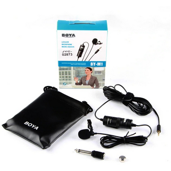 BOYA BY-M1 Mic Clip On Lavalier Microphone for Smartphone DSLR Camera Video HP Alat Merekam Suara Vl