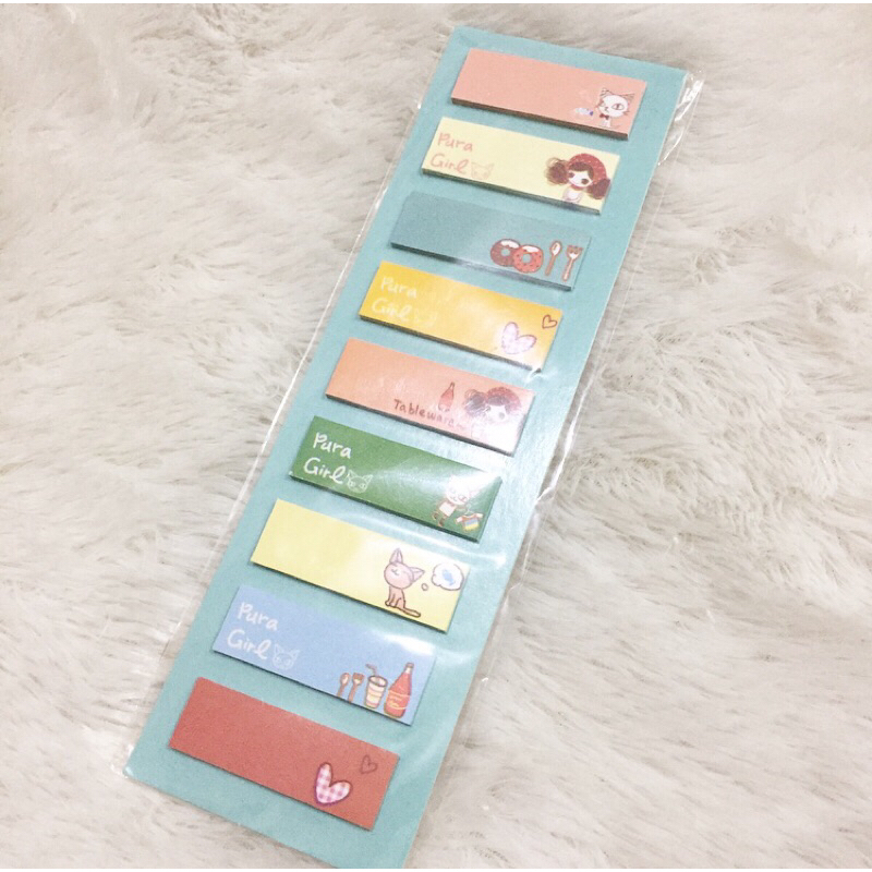 

Pura Girl Post It Notes ATK Label Stiker Catatan Stationeries Cute Stuff Alat Tulis Memo Sticky Note