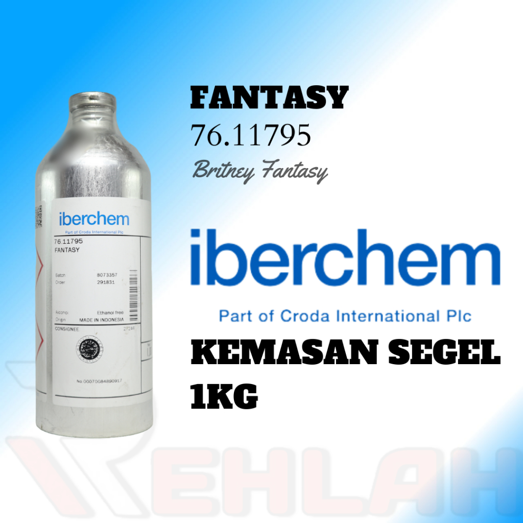 FANTASY/FANTAZIA 76.11795 BY IBERCHEM (IBC) BIBIT PARFUM ORIGINAL KEMASAN SEGEL ALUMUNIUM 1KG