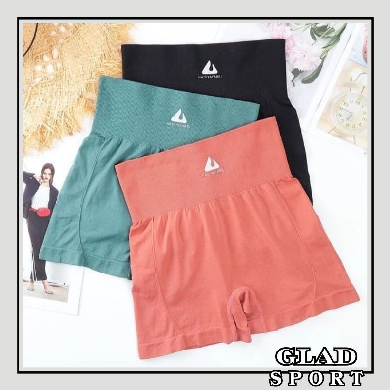 [GLADSPORT] 1063 Celana Korset Pinggang Tinggi Wanita Korset Olahraga Yoga Gym Fitness Aerobik Zumba