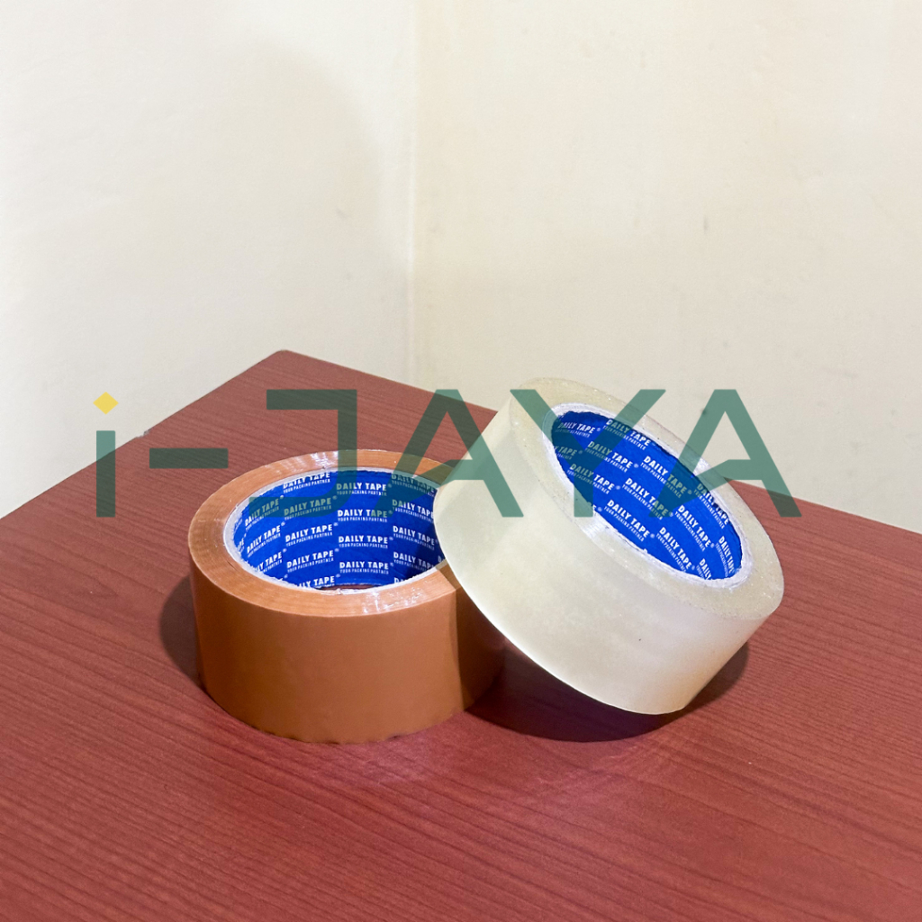 

[SATUAN PCS] Lakban Daily Tape 48mm x 90 yard Bening Coklat Selotip Perekat Isolasi Lem