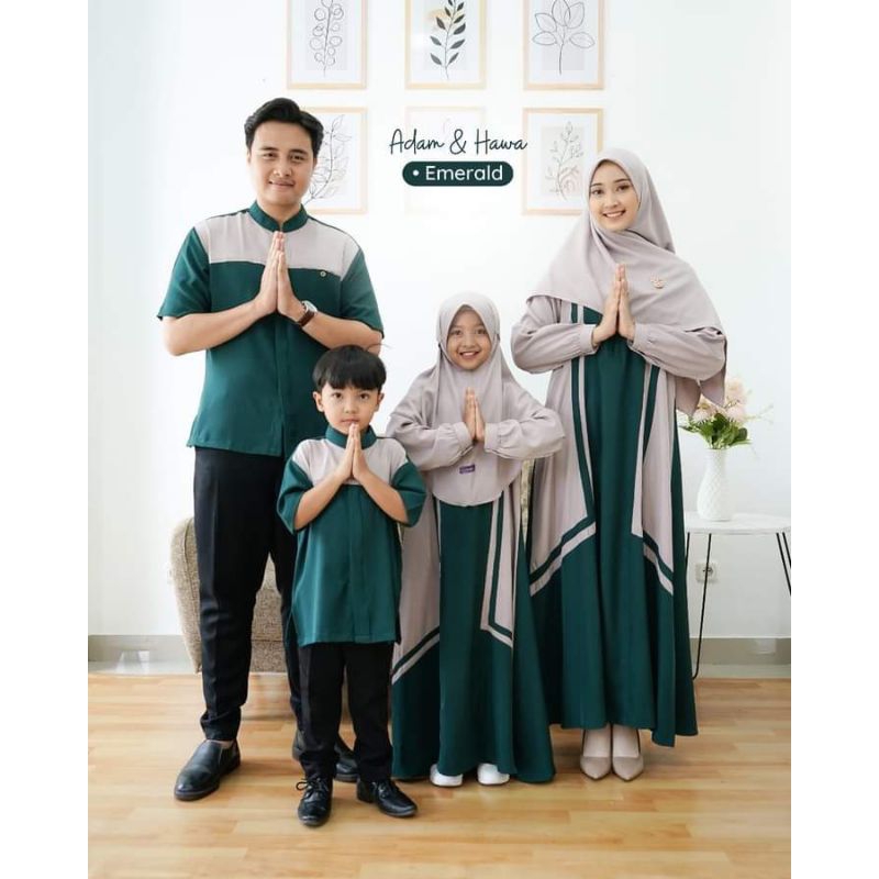 SARIMBIT ADAM DAN HAWA WARNA EMERALD/SARIMBIT KELUARGA IDUL FITRI