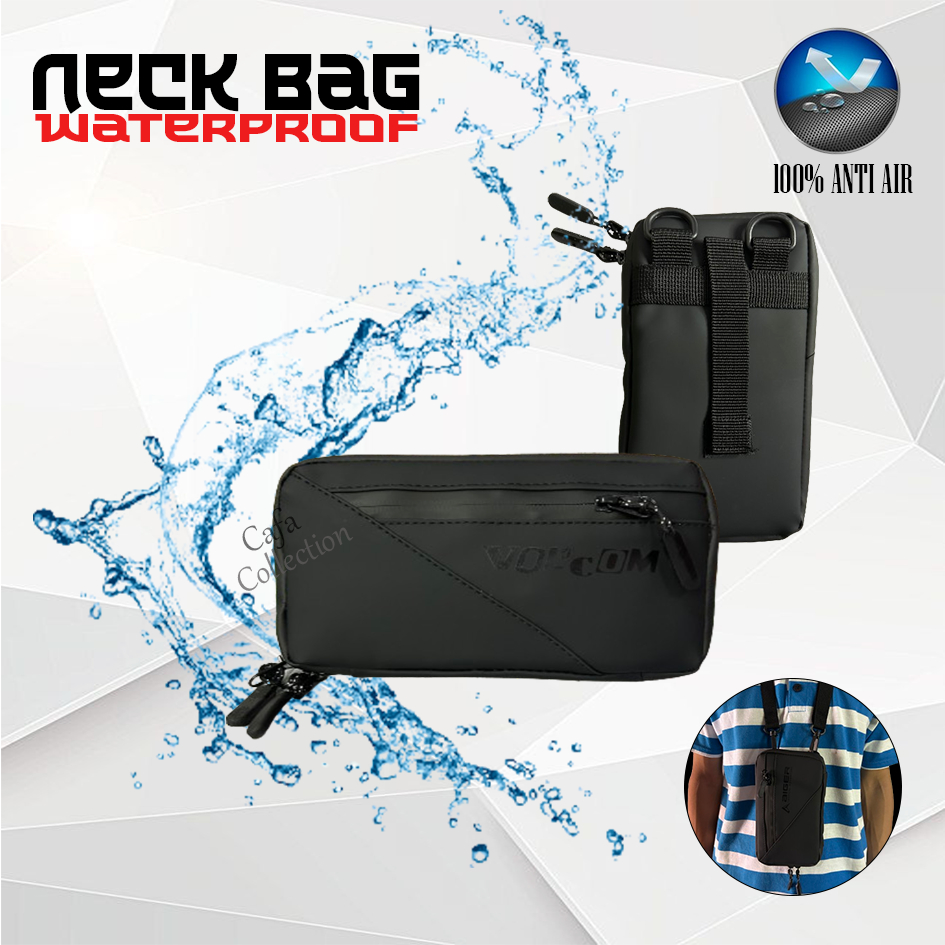 Tas neck bag pria dan wanita / Tas Hp gantungan leher anti air / Hanging wallet waterproof