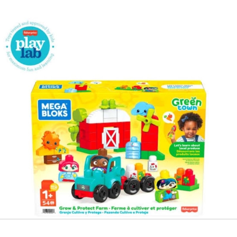 bloks anak mega blocks green town grow and protect Farm mainan anak bloks mega bloks 54pcs