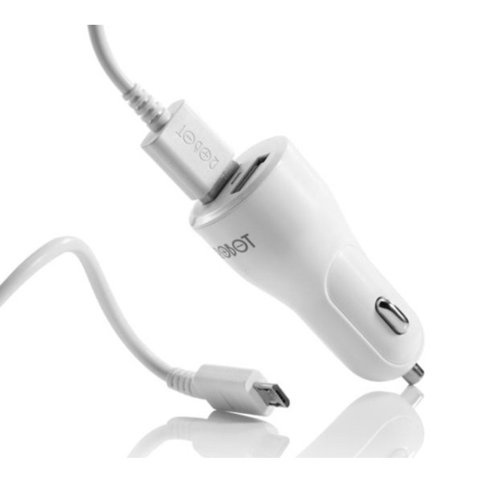 MH - Charger Mobil Robot 2 Usb - Car Charger C05S - Saver 2A Original