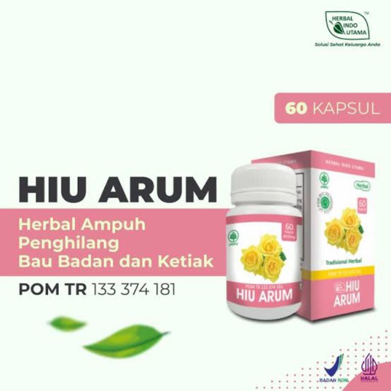 

HIU ARUM herbal Penghilang Bau Badan, Keringat dan Bau Mulut, 60 Kapsul Original