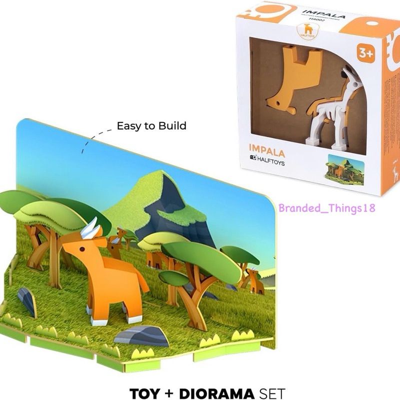 Puzzle 3D Halftoys Impala Puzzle Magnet Diorama Half Toys Original