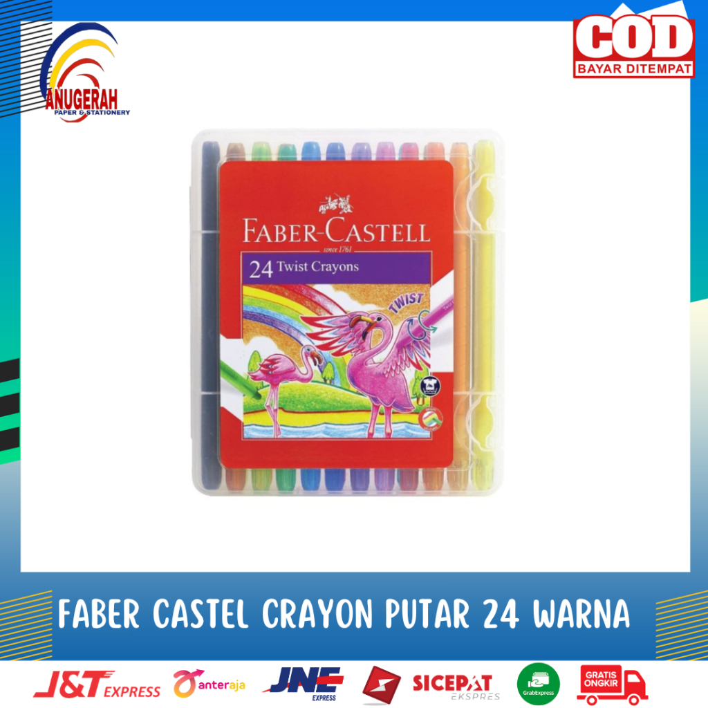 

FABER CASTEL 520624 CRAYON PUTAR / CRAYON 24 WARNA (PCS)