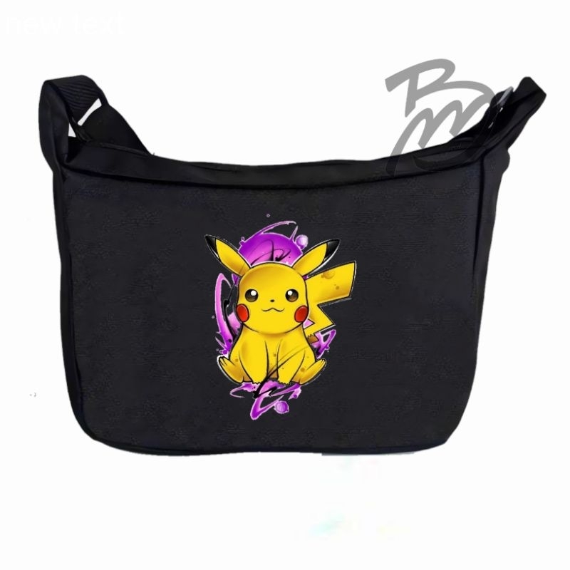 tas selempang anak sekolah SD SMP SMA pria/wanita motif pokemon premium Exlusive