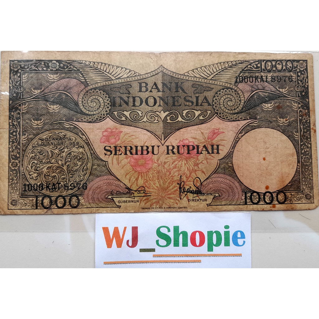 Uang Kuno 1000 rupiah 1959