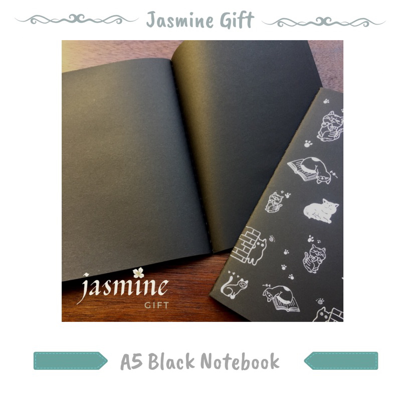 

[FREE GIFT] Notebook Hitam A5 - Jasmine Gift