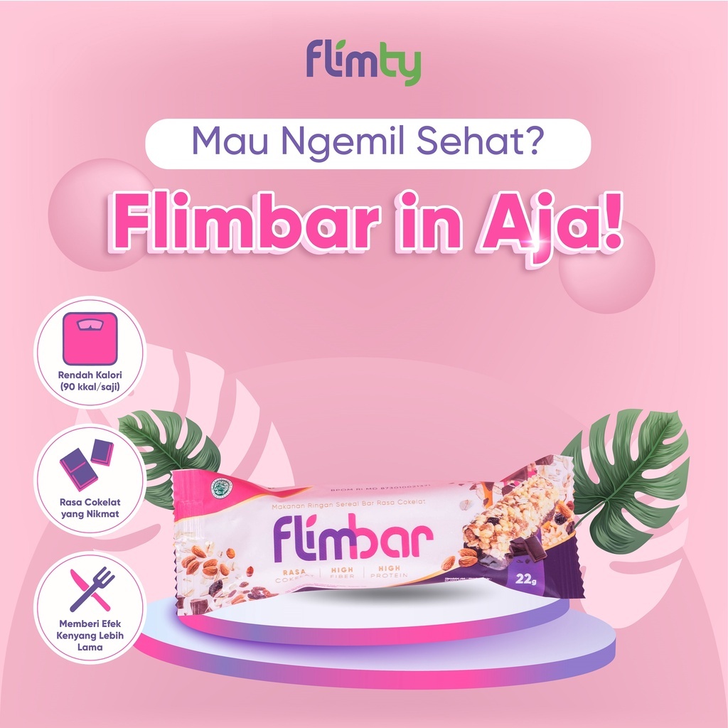 

Cobain Dulu Yuk !! FLIMBAR by Flimty | Snack Sehat Rendah Kalori | Rasa Cokelat nikmat | 1 Bar