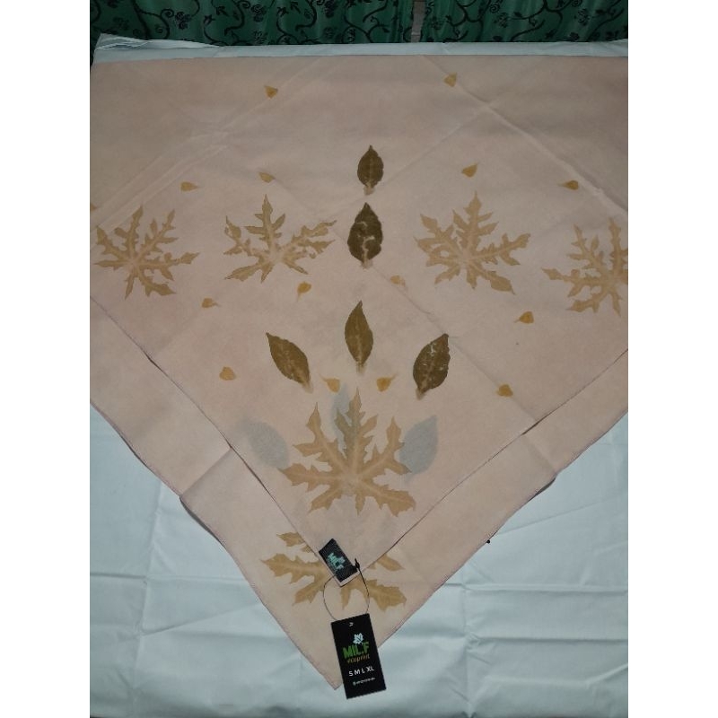 scraft square ecoprint / hijab segiempat ecoprint