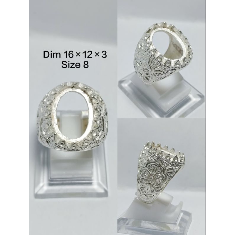 Ring cincin/emban PERAK UKIR MODEL CAKAR(13G)