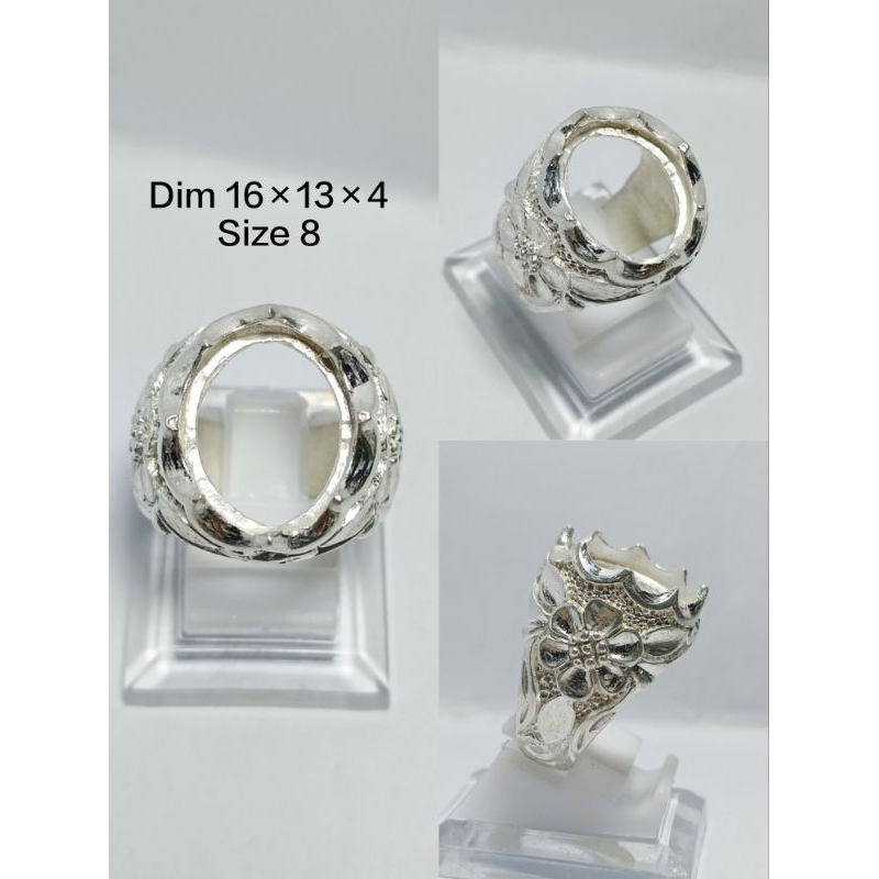 Ring cincin/emban PERAK UKIR MODEL CAKAR(12G)
