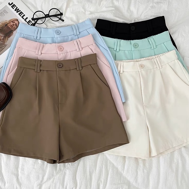 KODE 77 SHORT CELANA PENDEK DAILY WEAR WANITA HIGHWAIST PASTEL MX658