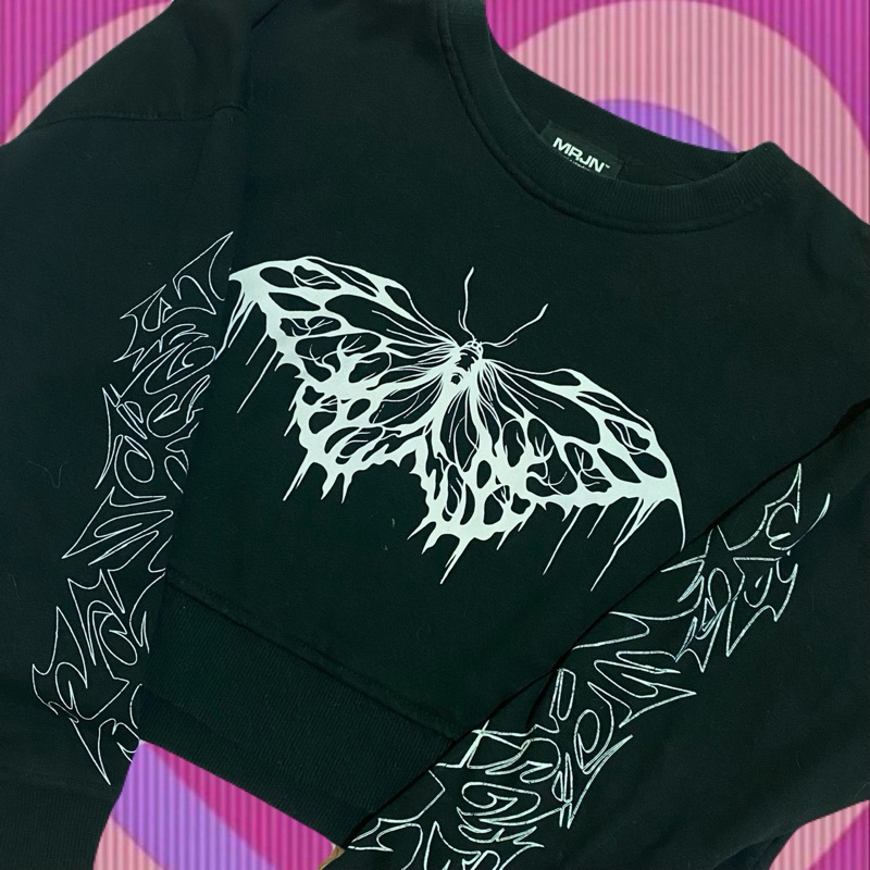 MRJN CROP CREWNECK DISTRO PRELOVED