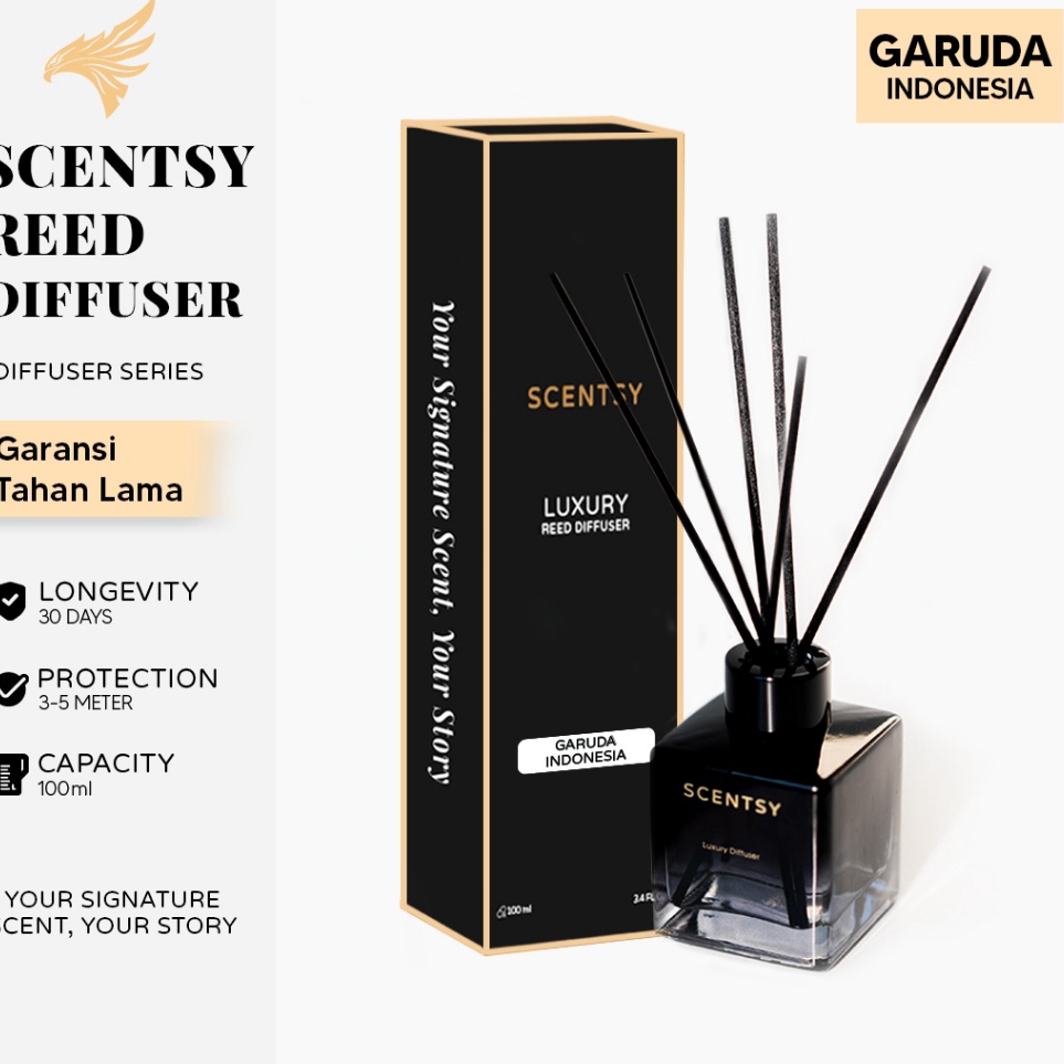 ART S45H SCENTSY Reed Diffuser GARUDA INDONESIA Pengharum Ruangan Aromaterapi Mewah Pewangi Kantor T