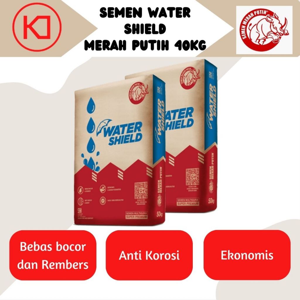 SEMEN MERAH PUTIH WATERSHIELD 40KG