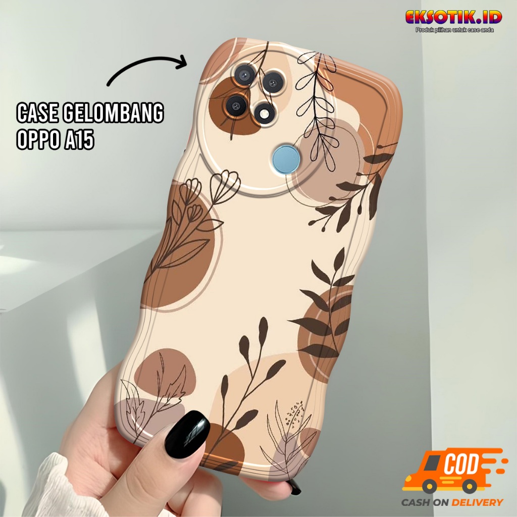 Case Oppo A15 Gelombang - Casing Oppo A15  - Silikon Oppo A15  - Softcase Oppo A15  - Kesing Oppo A15  - Eksotik.id